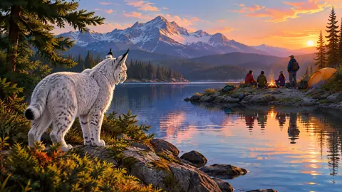 Bobcat Watching Lakeside Campers