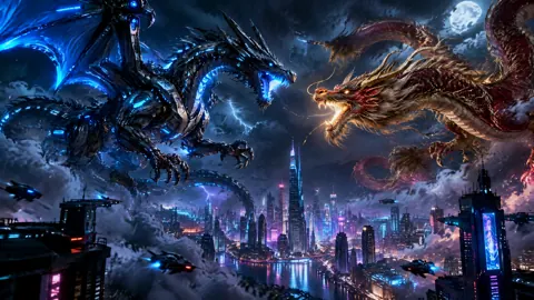 Cybernetic Dragon Versus Chinese Dragon