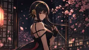 Thornlit Blossom Night live wallpaper