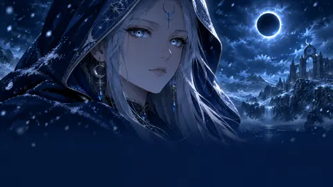 Moon Priestess Above Castle