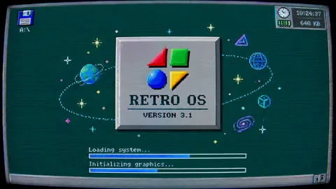 Retro OS Startup Screen