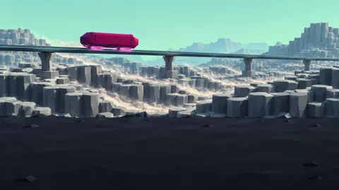 Magenta Freight Pod Over Basalt