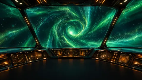 Starship Console Green Wormhole