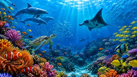 Dolphins and Manta Ray Reef