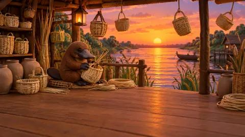 Platypus Weaving Willow Baskets