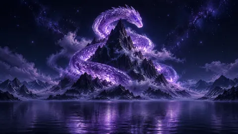 Crystal Serpent Over Mountains
