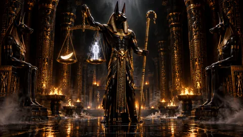 Anubis Weighing a Soul