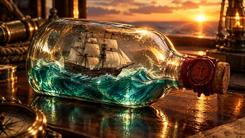Sailing Ship in Glass Bottle