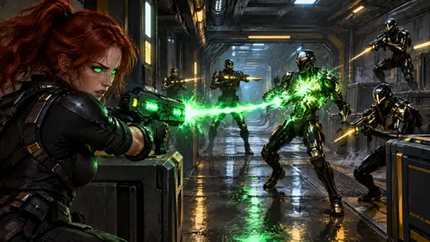 Redhead Firing Plasma Weapon