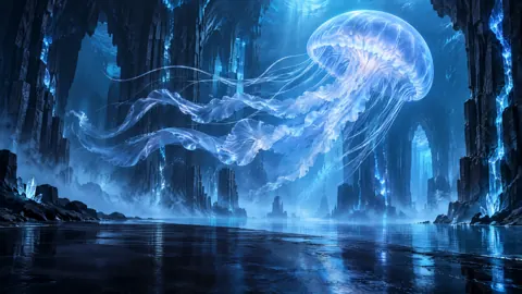 Moon Jelly in Flooded Cathedral