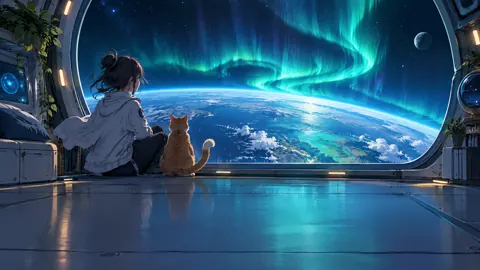 Astronaut and Cat Observatory