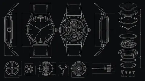 Mechanical Wristwatch Blueprint