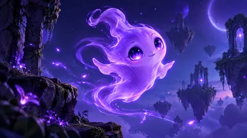 Purple Spirit Among Ruins