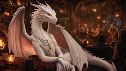 Albino Wyvern in Fantasy Inn