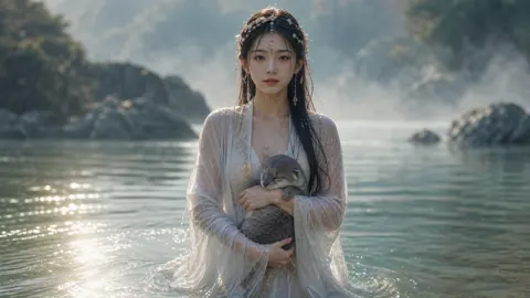 Yuhwa Holding Sleeping Otter