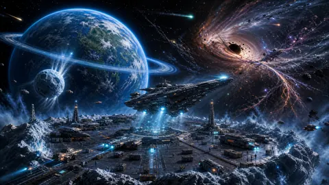 Icy Asteroid Shipyard Carrier