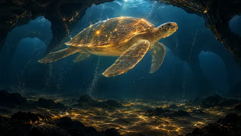 Glowing Amber Turtle Cavern