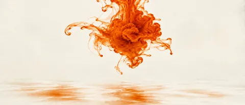 Orange Ink Bloom Reflections