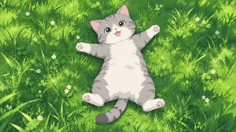 Cat in Flowering Grass