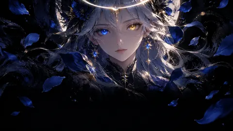 Celestial Guardian With Blue Petals