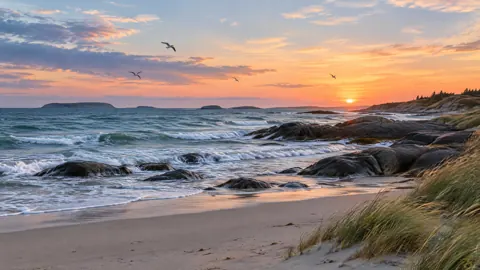 Northern Shoreline at Sunset