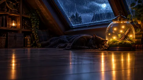 Black Kitten by Glowing Terrarium