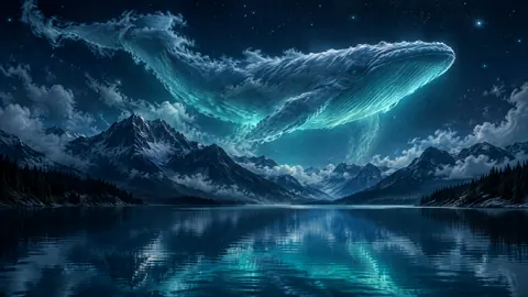 Whale Cloud Above Alpine Lake