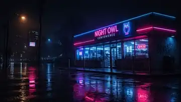3AM Neon Haven live wallpaper
