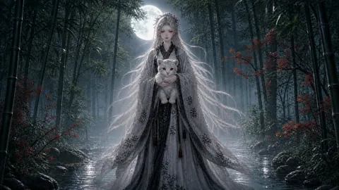 Vampire Woman With Panther Cub