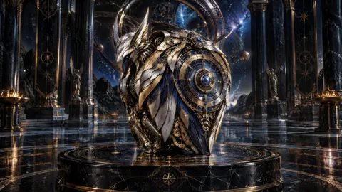 Celestial Armor on Marble Pedestal