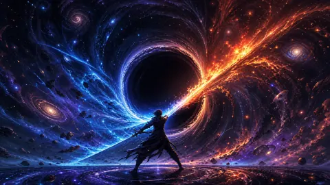 Swordsman Cleaving Cosmic Singularity