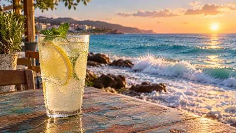 Citrus Soda by the Sea