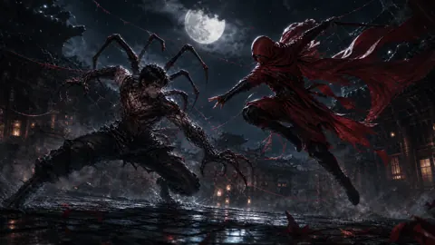 Spider Mutant Fighting Ninja