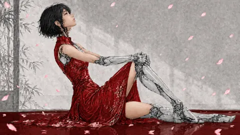 Woman With Silver Limbs In Qipao