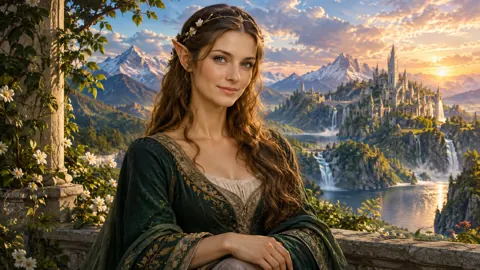 Elf Woman Over Fairytale Valley