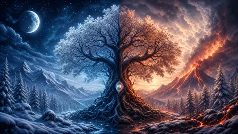 Tree of Life Between Mountains