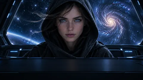 Space Navigator With Galaxy Eyes