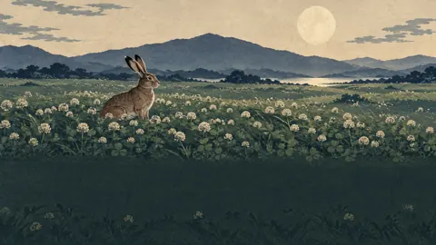 Brown Hare Under Ivory Moon