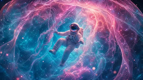 Astronaut in Jellyfish Nebula