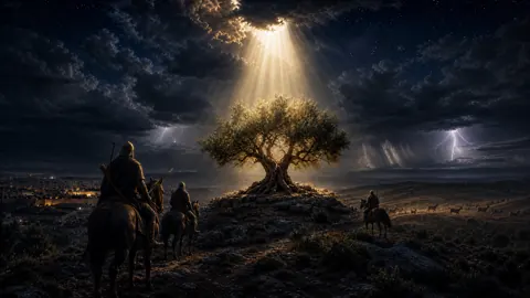 Ancient Olive Tree Over Jerusalem