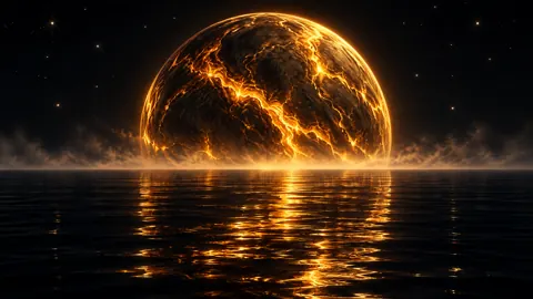Molten Planet Over Black Sea