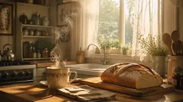 Morning Bread and Coffee live wallpaper