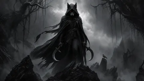 Hooded Wolf With Sickles