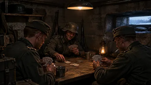 Wehrmacht Soldiers Playing Cards