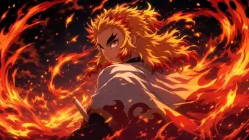 Flame Hashira's Resolve live wallpaper