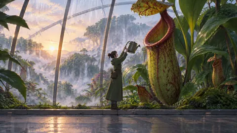 Botanist Watering Pitcher Plant