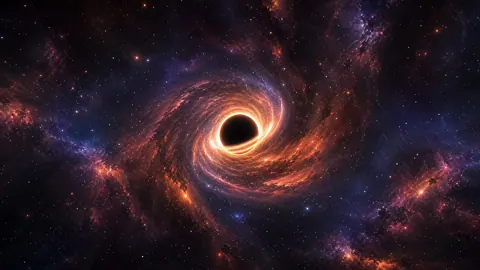 Black Hole With Orange Disk
