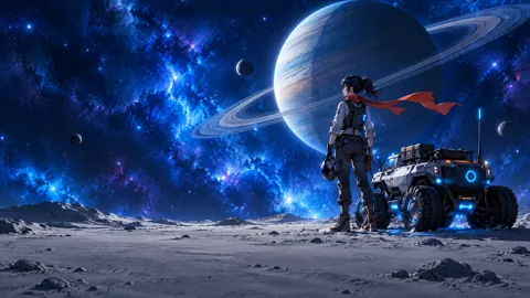 Space Mechanic by Lunar Rover
