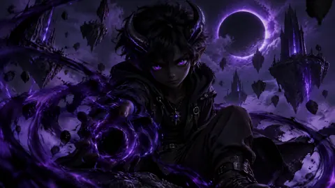 Horned Demon Casting Violet Magic