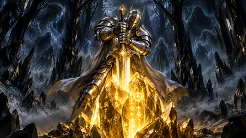 Knight With Golden Crystal Sword